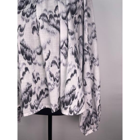 Treasure & Bond 100% Cotton Abstract Print Long Sleeve Blouse Size Small - Picture 2 of 10